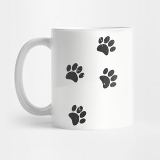 Distressed Dog Paw Tracks Mug